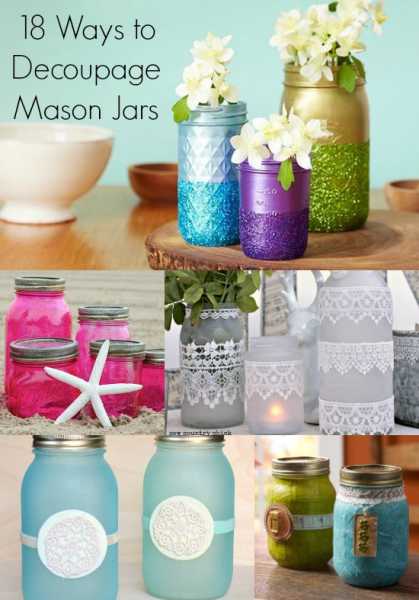 \"18-unique-ways-to-decoupage-mason-jars\"